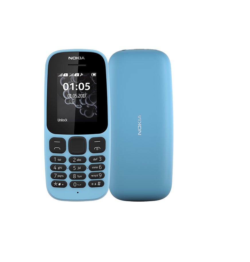Nokia 105 Classic Phone with 4MB RAM, 4MB Internal Memory and 2G Connectivity